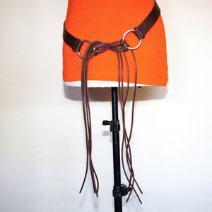 Armand Ventillo Leather Boho Tie Belt Size Small